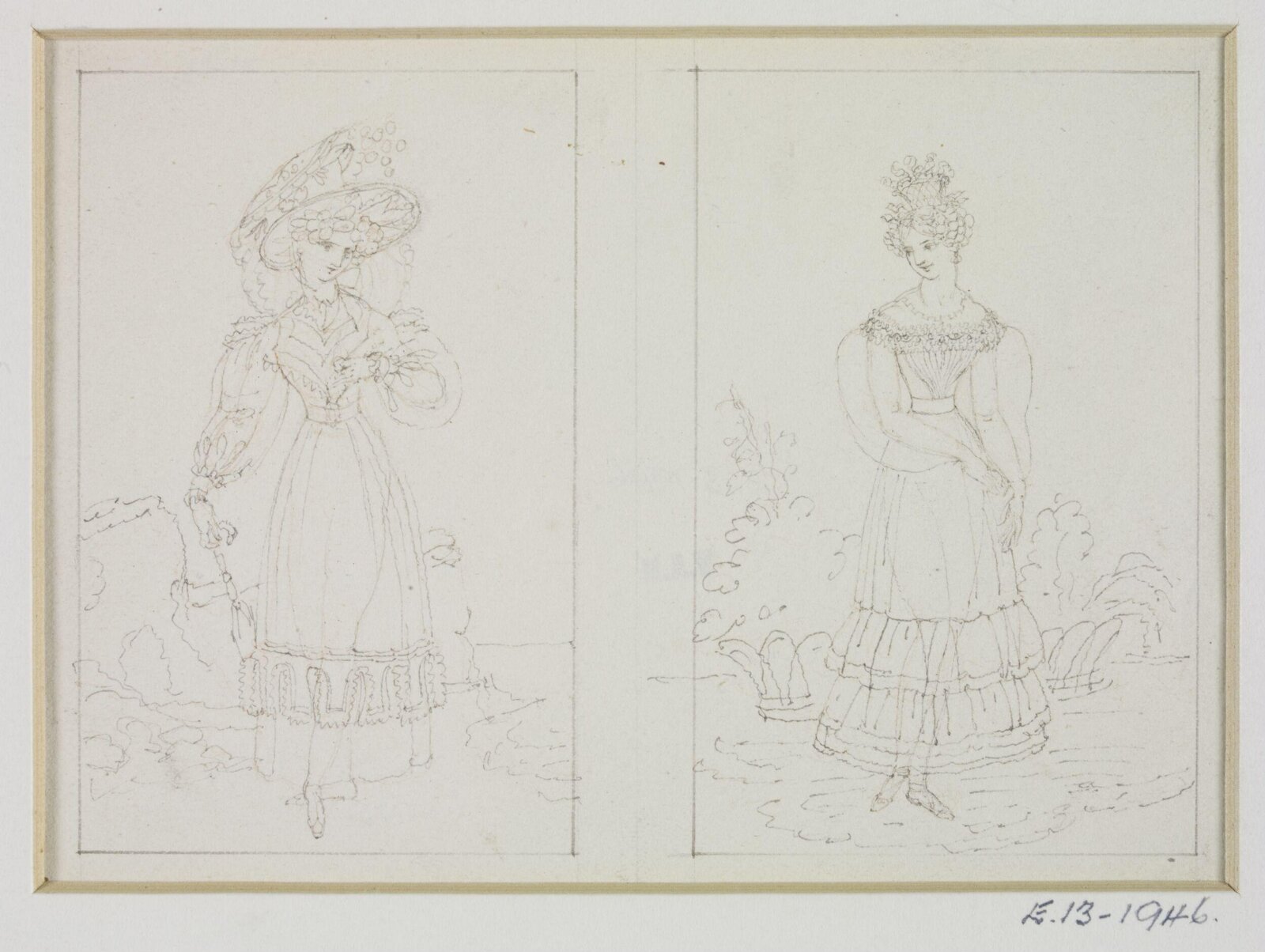Drawing, Henry Moses, 1818 to 1836