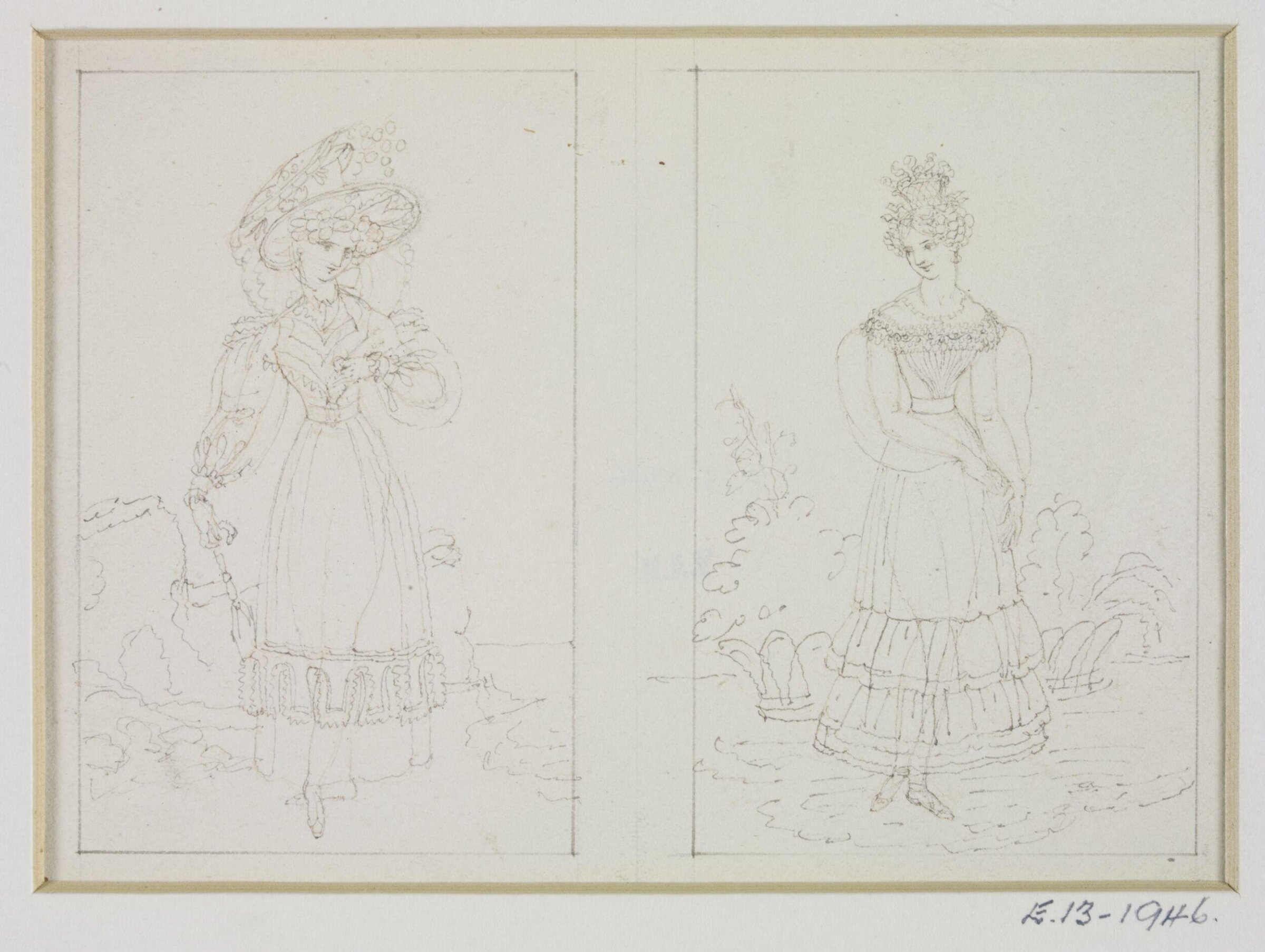 Drawing, Henry Moses, 1818 to 1836