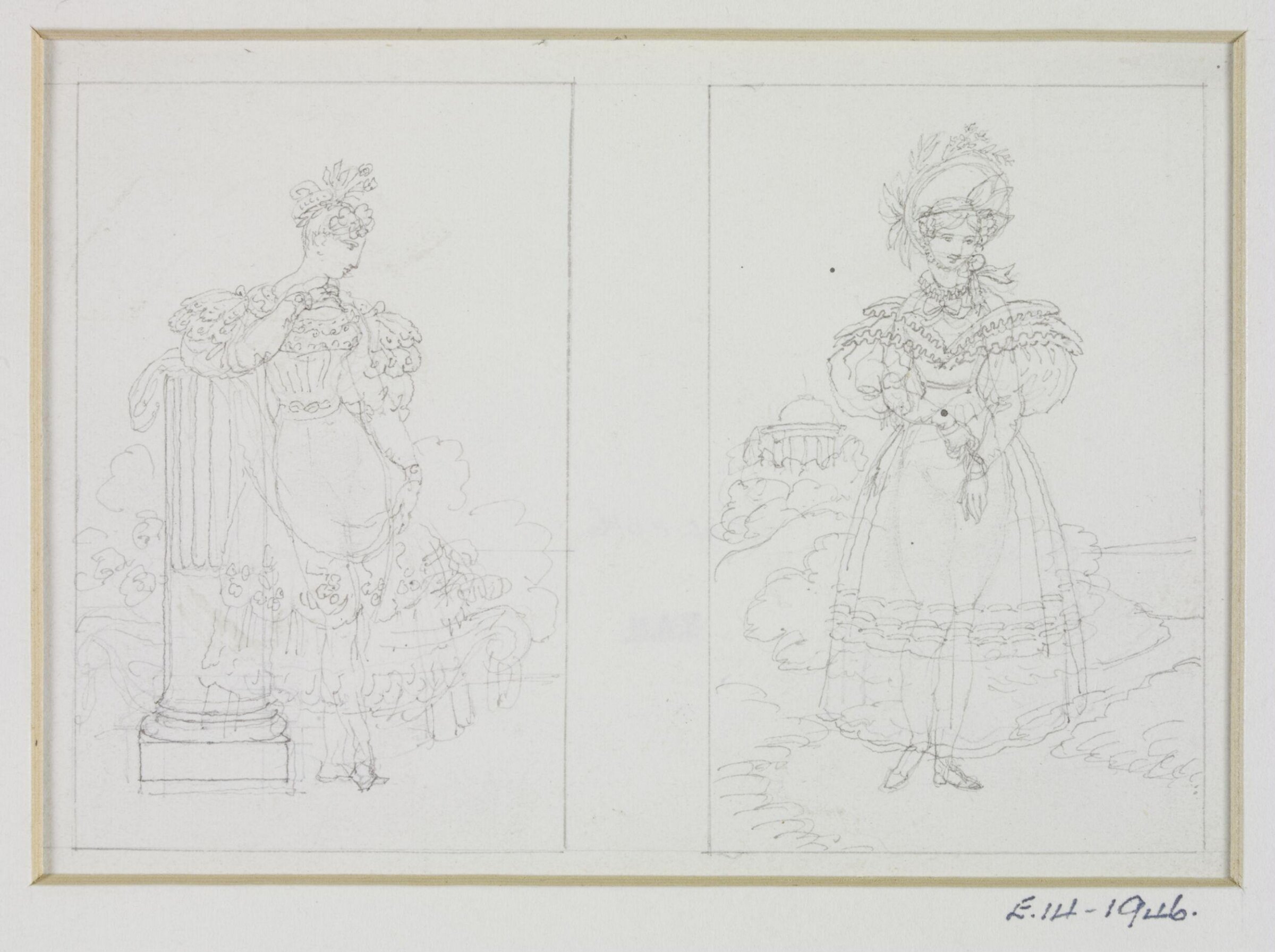 Drawing, Henry Moses, 1818 to 1836