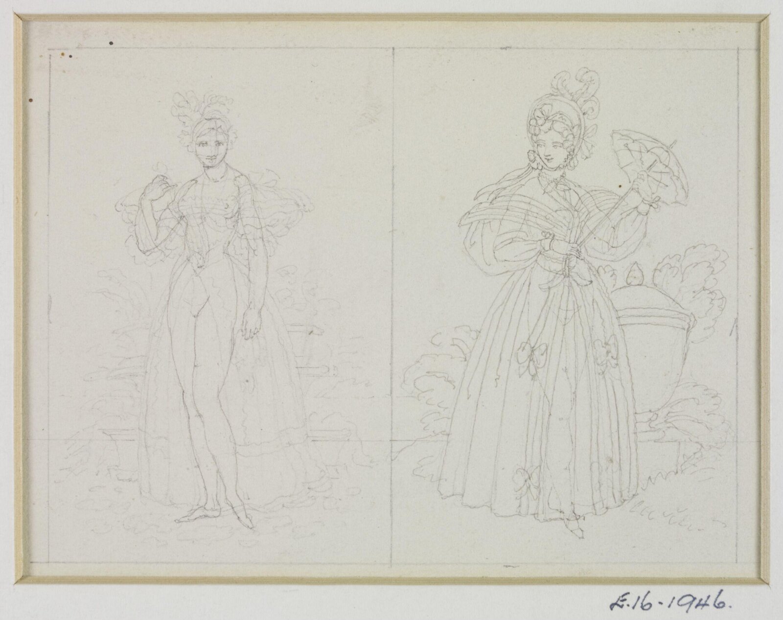 Drawing, Henry Moses, 1818 to 1836
