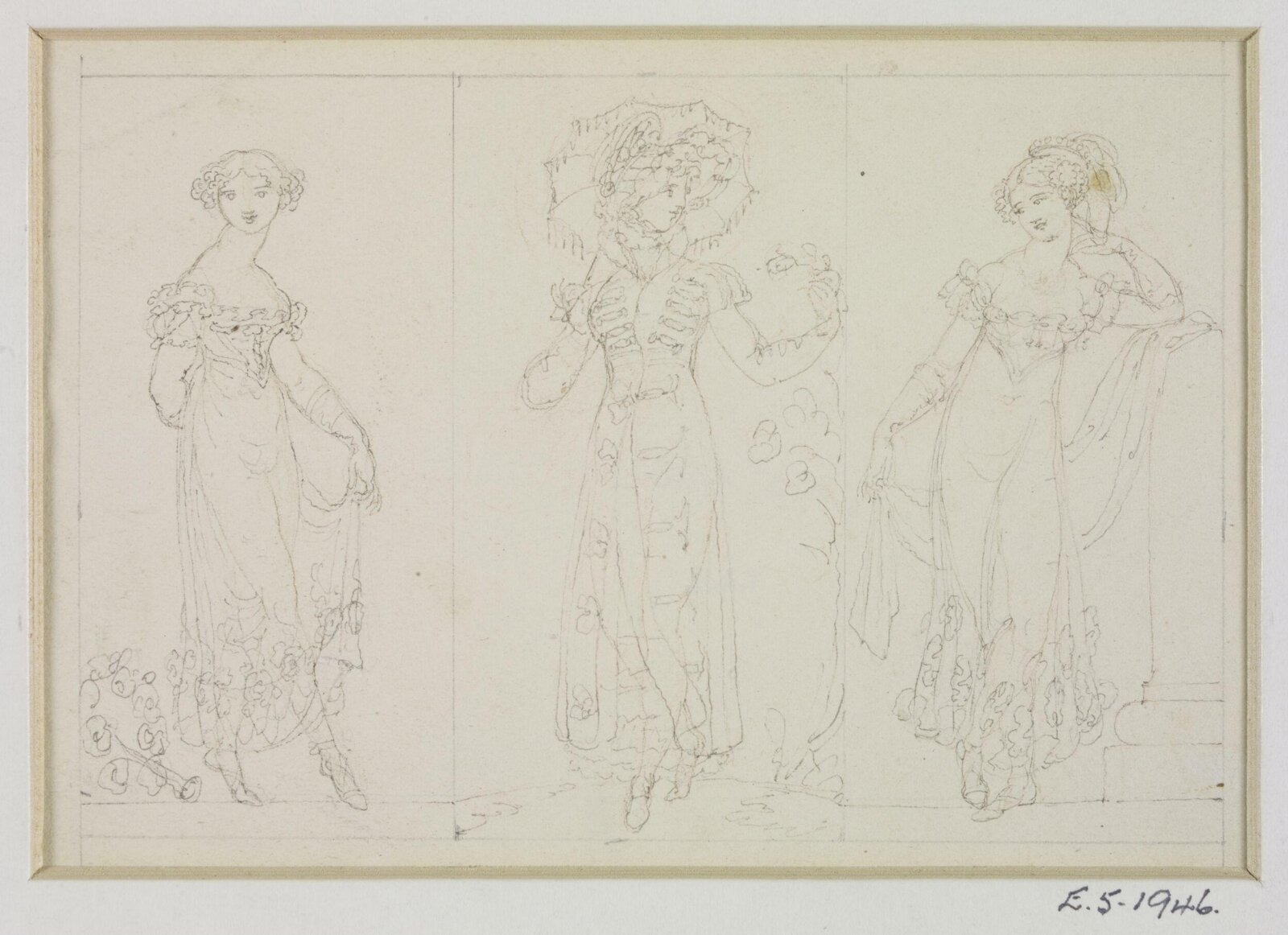 Drawing, Henry Moses, 1818 to 1836