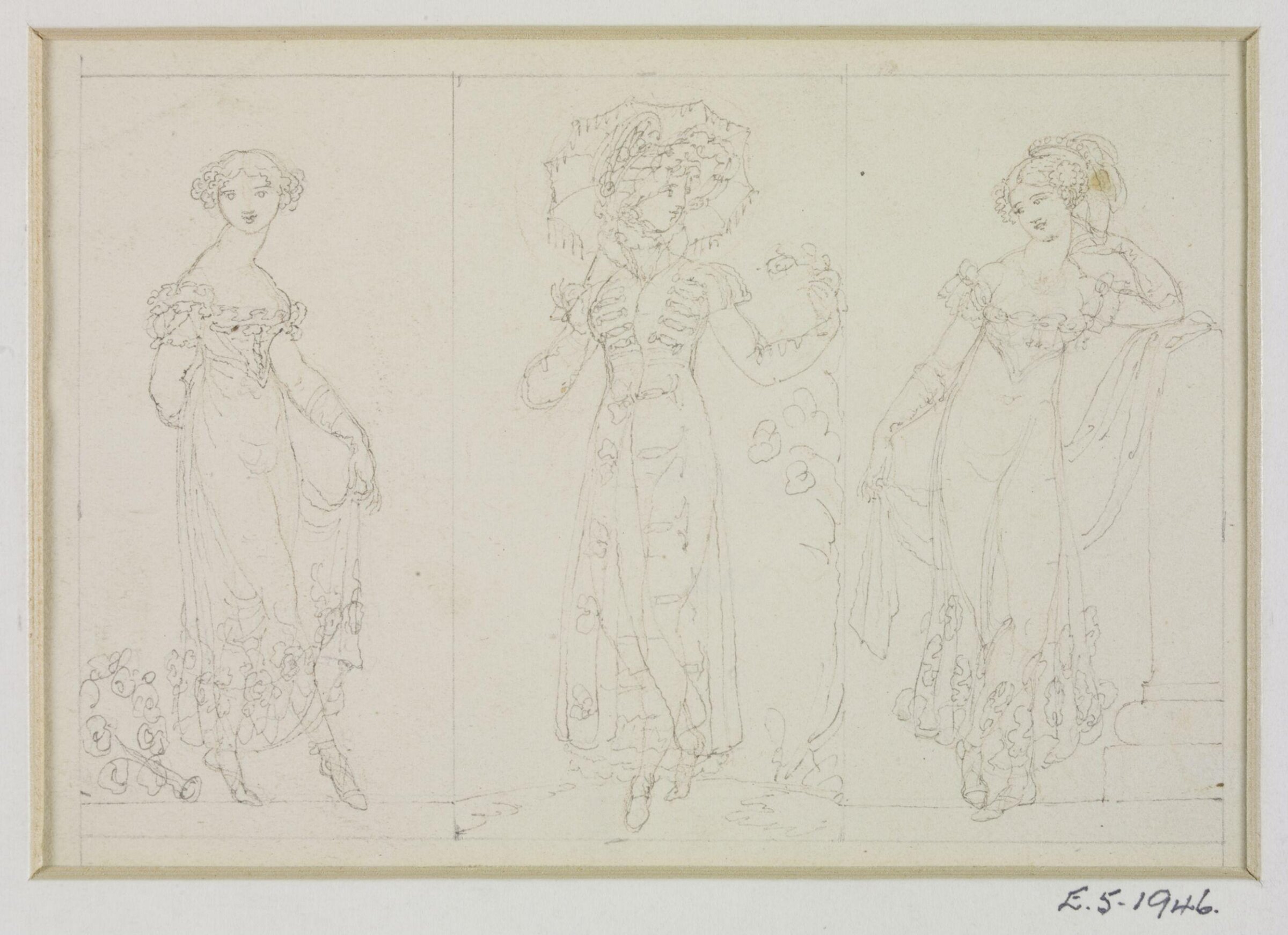 Drawing, Henry Moses, 1818 to 1836