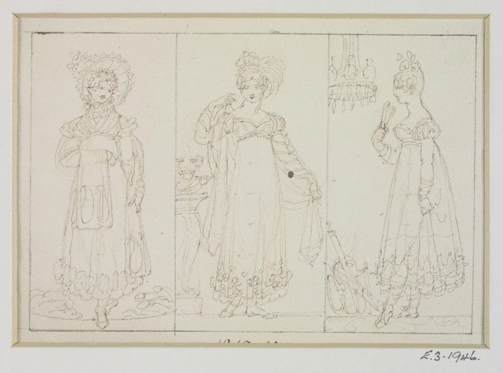 Drawing, Henry Moses, 1818 to 1836