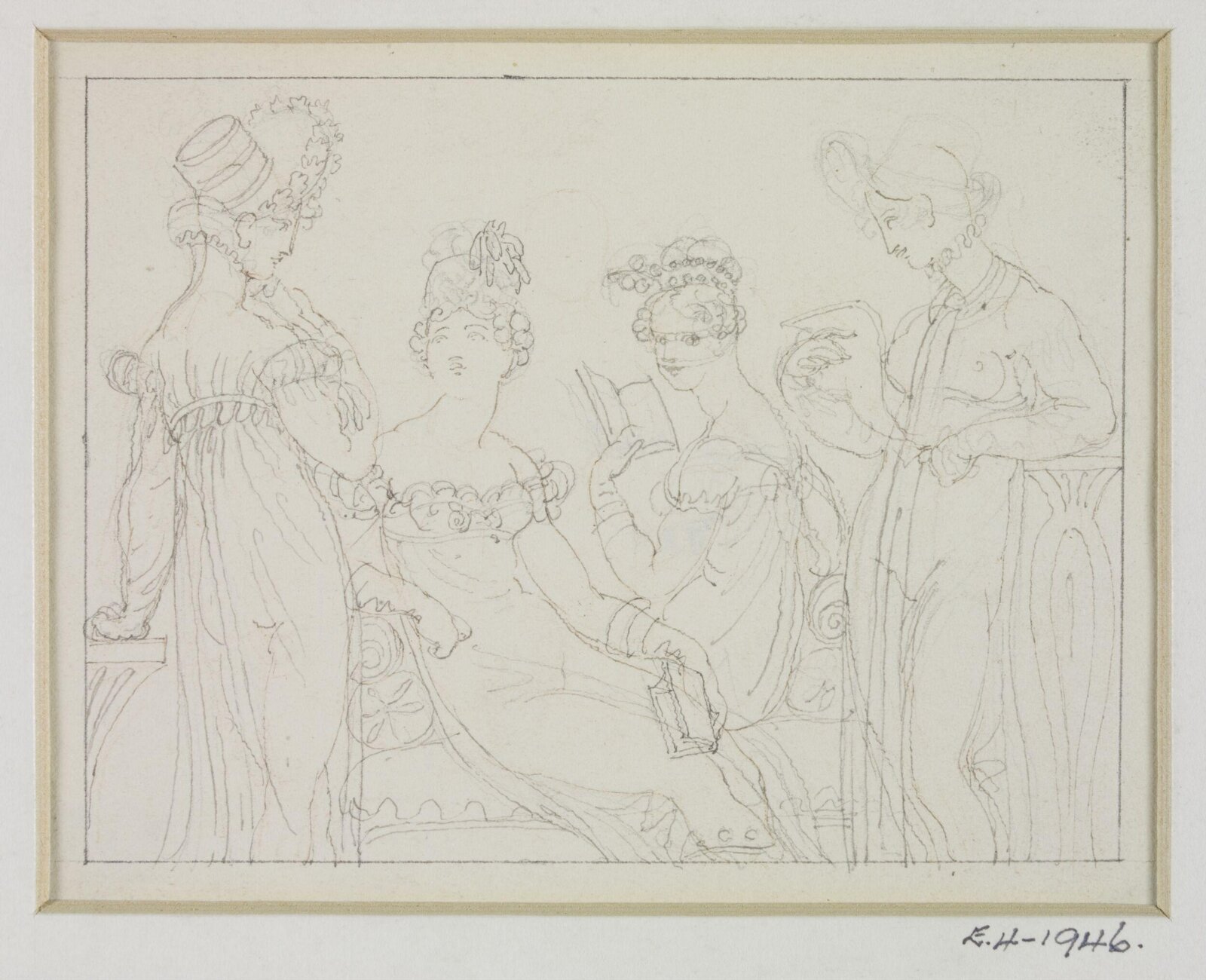 Drawing, Henry Moses, 1818 to 1836