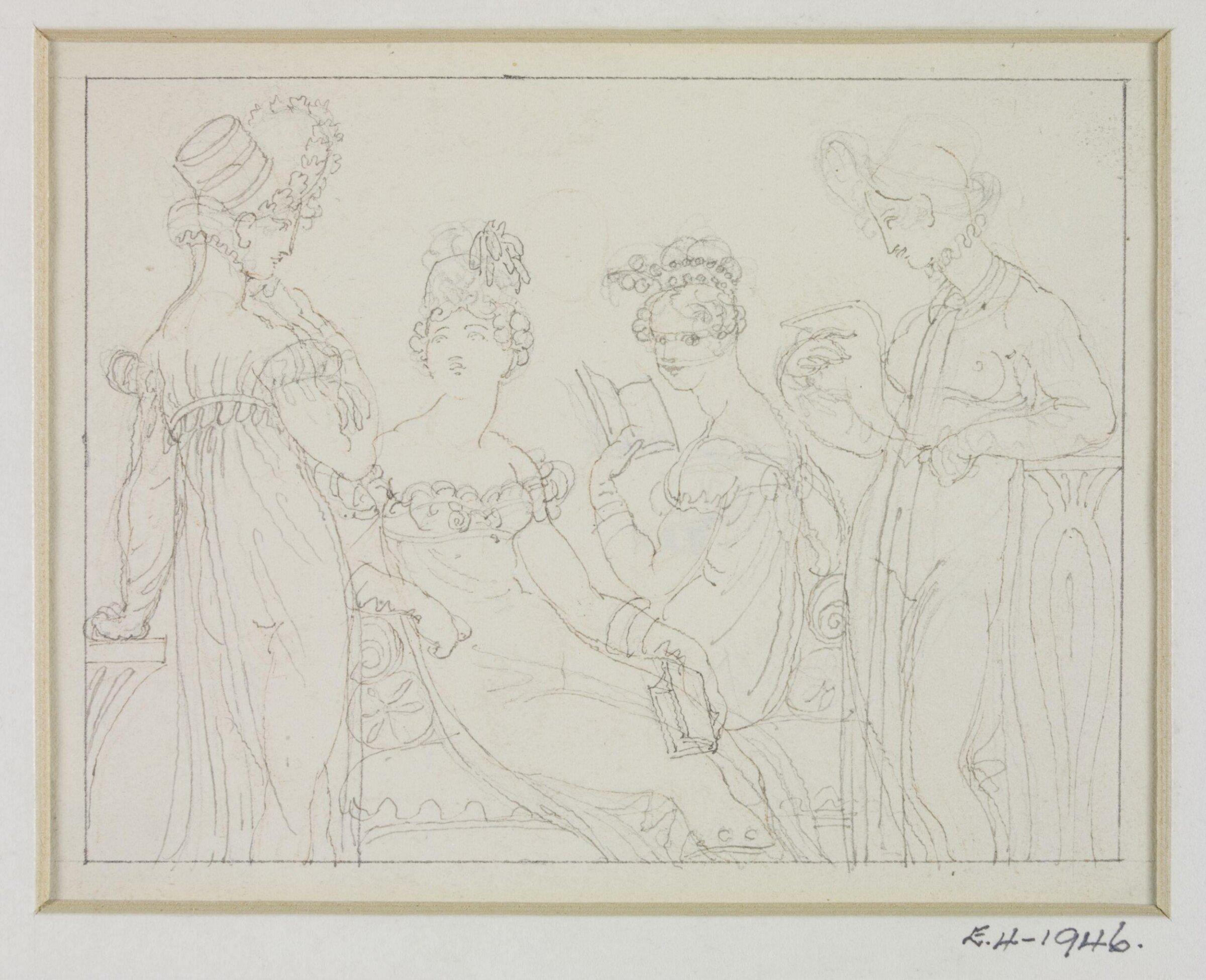 Drawing, Henry Moses, 1818 to 1836