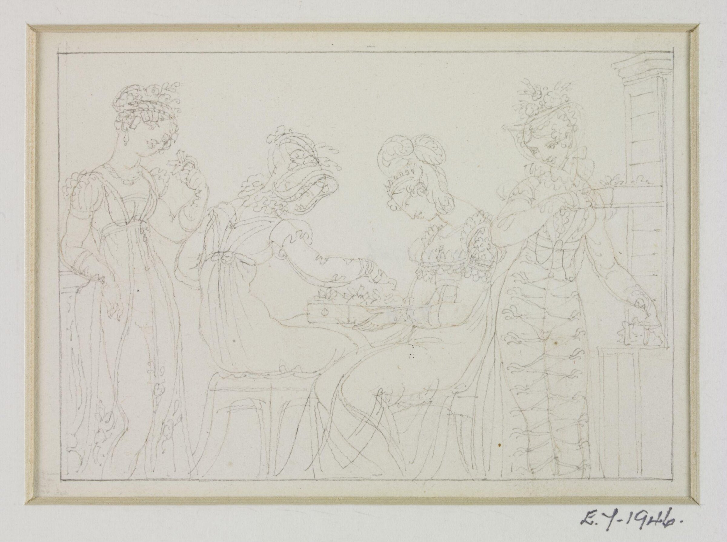 Drawing, Henry Moses, 1818 to 1836