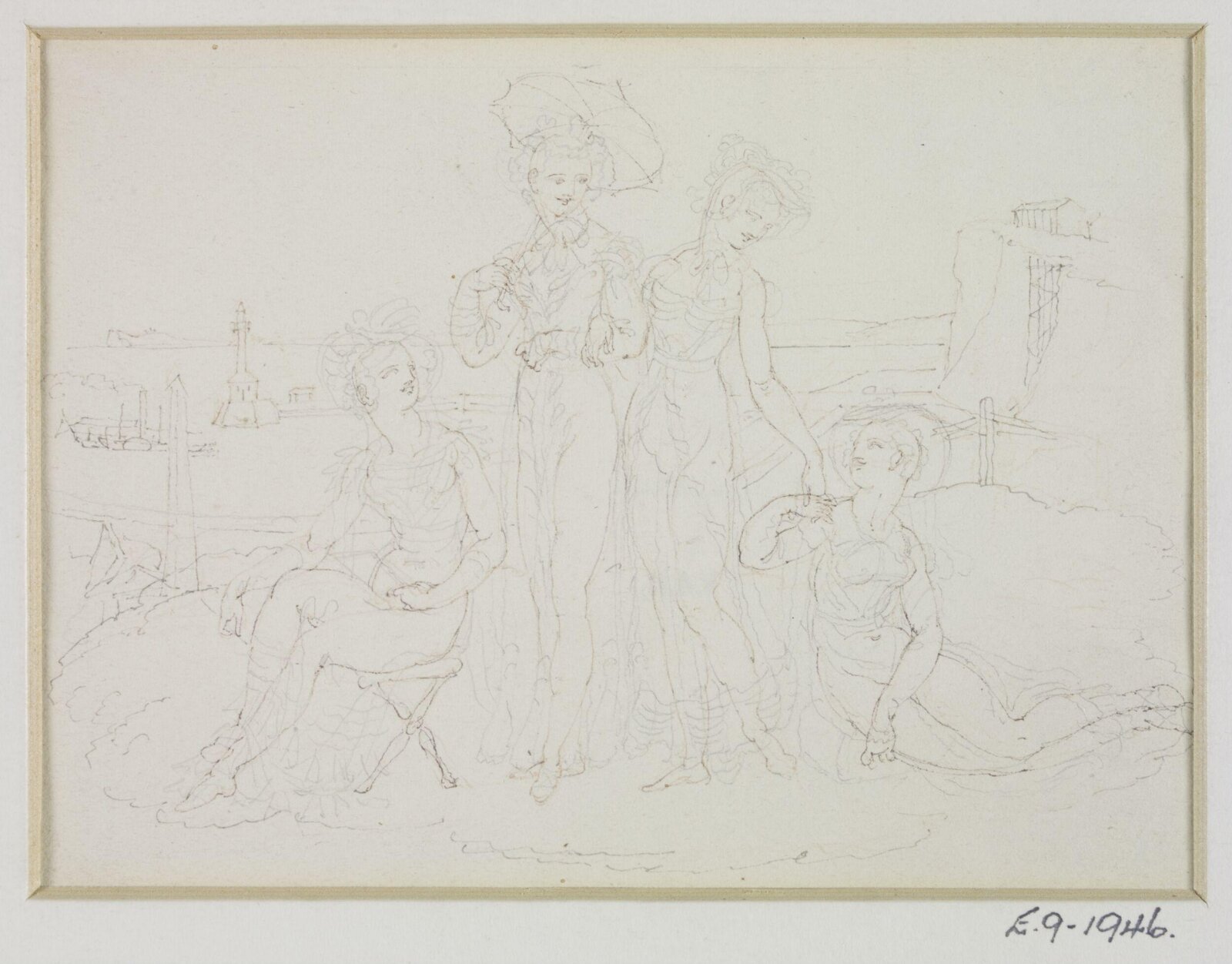 Drawing, Henry Moses, 1818 to 1836