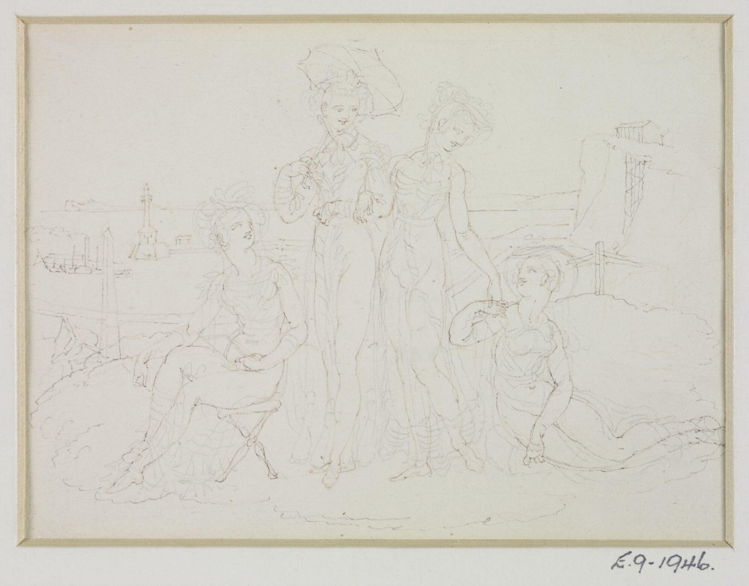 Drawing, Henry Moses, 1818 to 1836