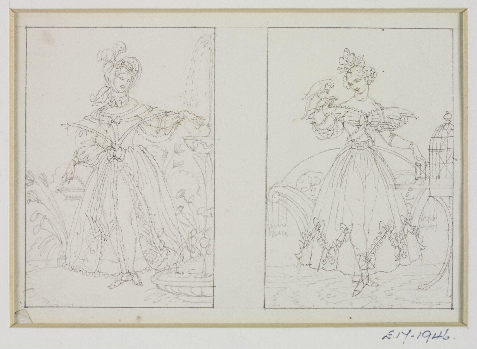 Drawing, Henry Moses, 1818 to 1836
