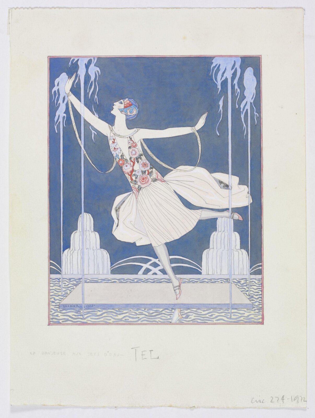 La Danseuse aux Jets d'Eau - Robe de Worth, Barbier, 1925