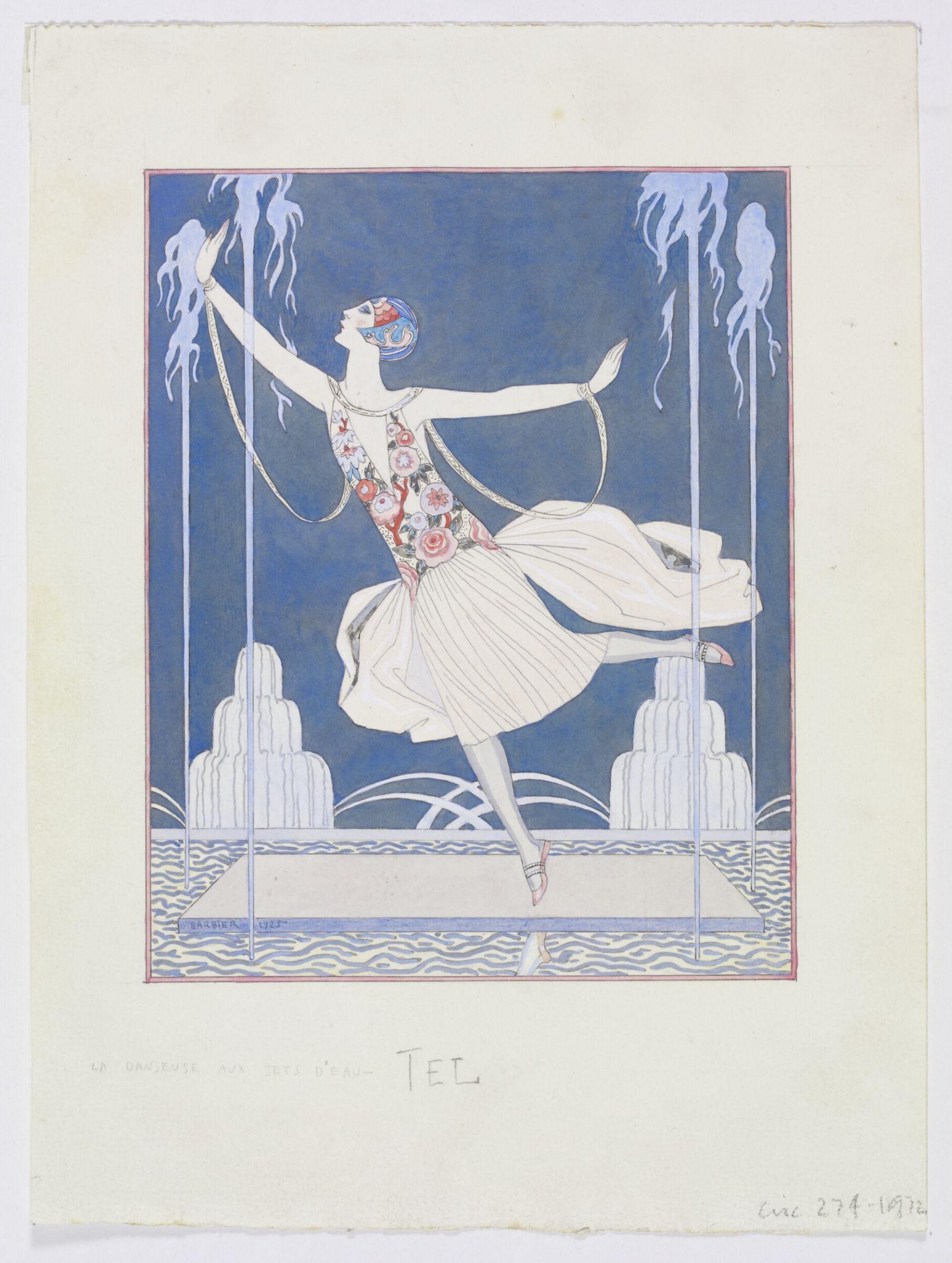 La Danseuse aux Jets d'Eau - Robe de Worth, Barbier, 1925