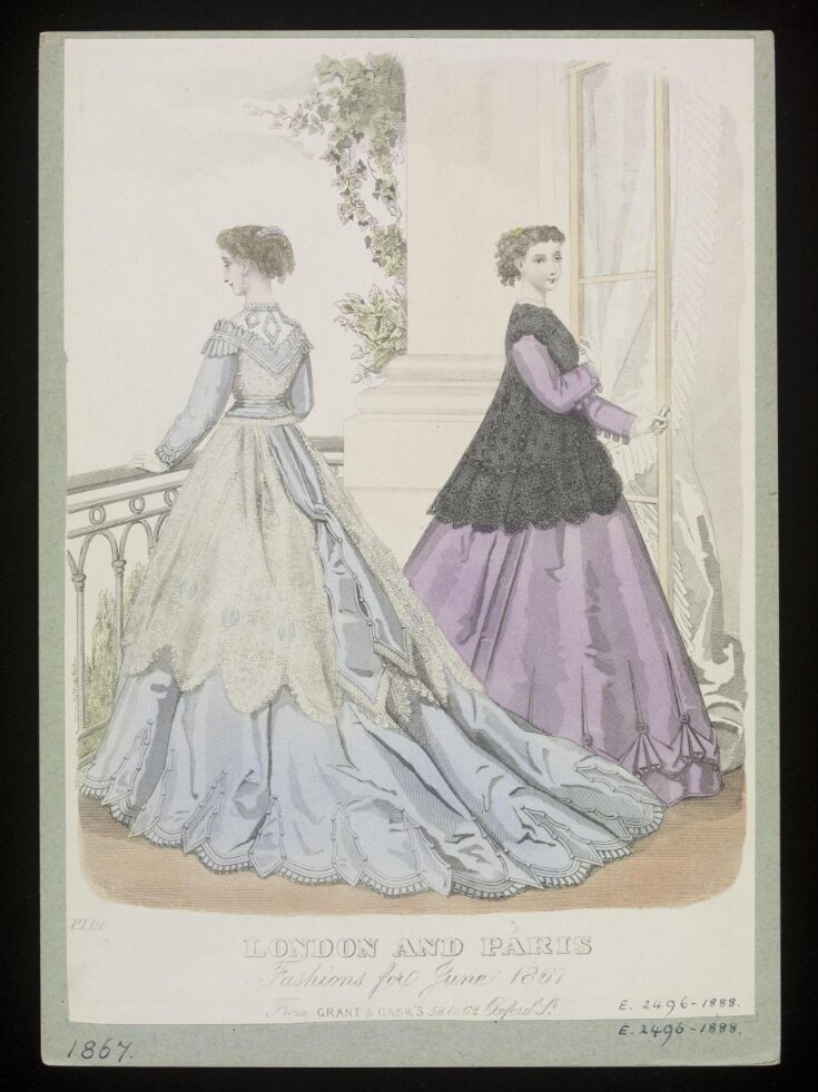 London and Paris Fashions for June 1867 top image