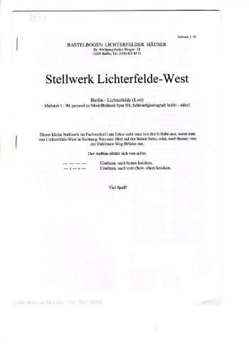 Stellwerk Lichterfelde-West