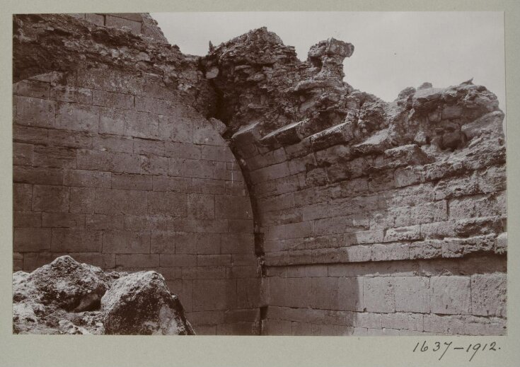 A vaulted room, perhaps Room 16, at the north end of the Great Iwan at Hatra, Iraq top image