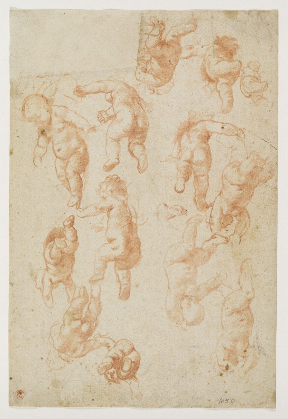 Unknown, Studies of cherubs for ceiling decoration