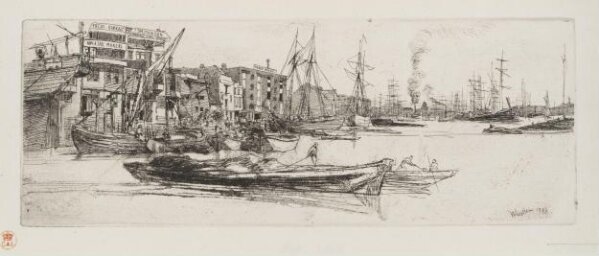 Thames warehouses from Thames Tunnel Pier | Whistler, James Abbott ...