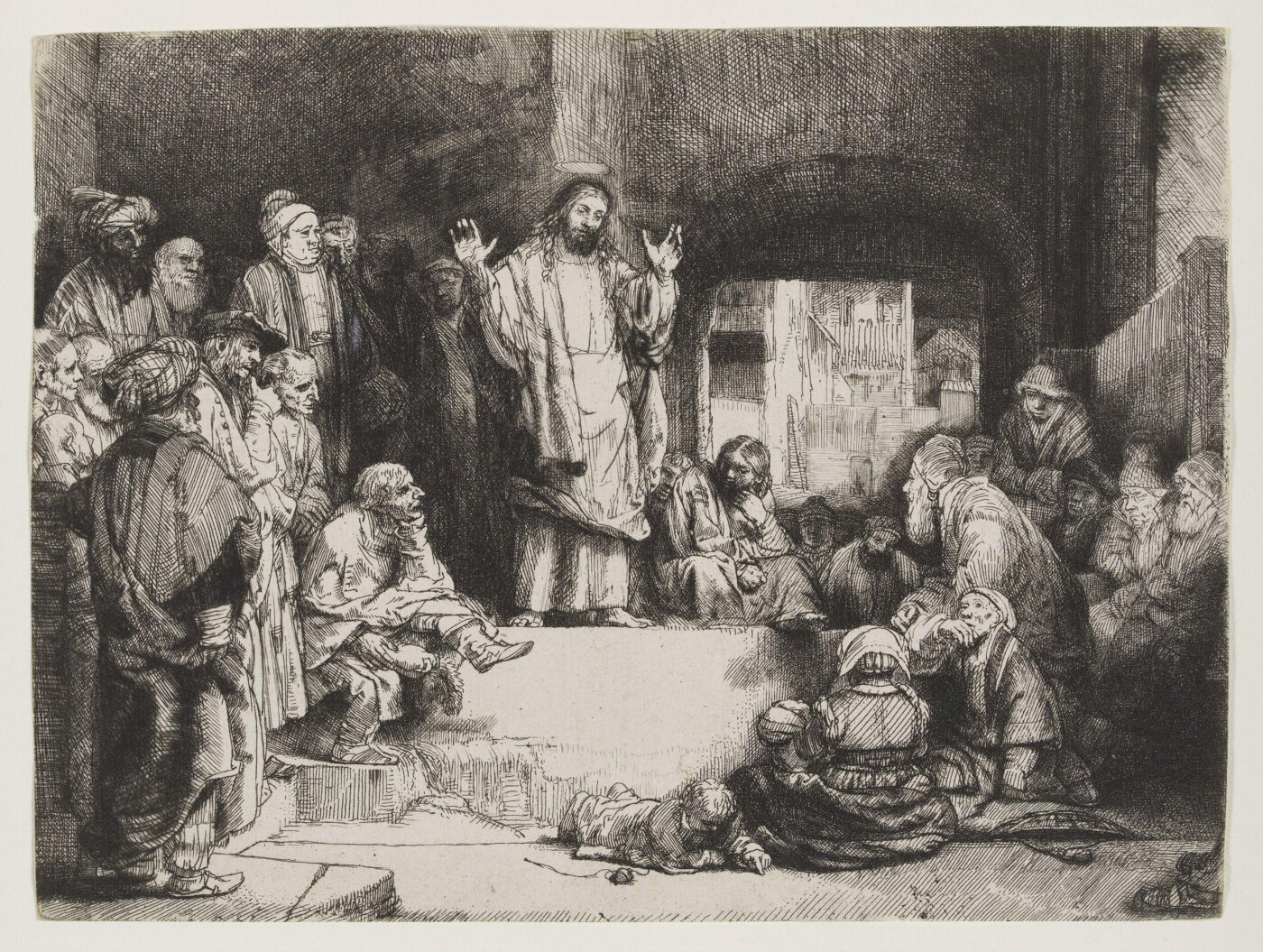 Rembrandt van Rijn, Christ preaching ('La Petite Tombe')