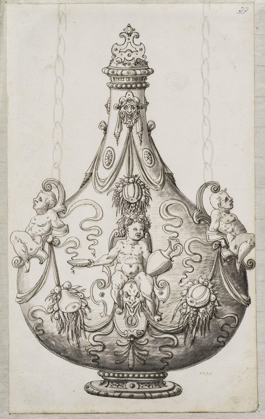 Drawing, Erasmus Hornick, 1582-1583