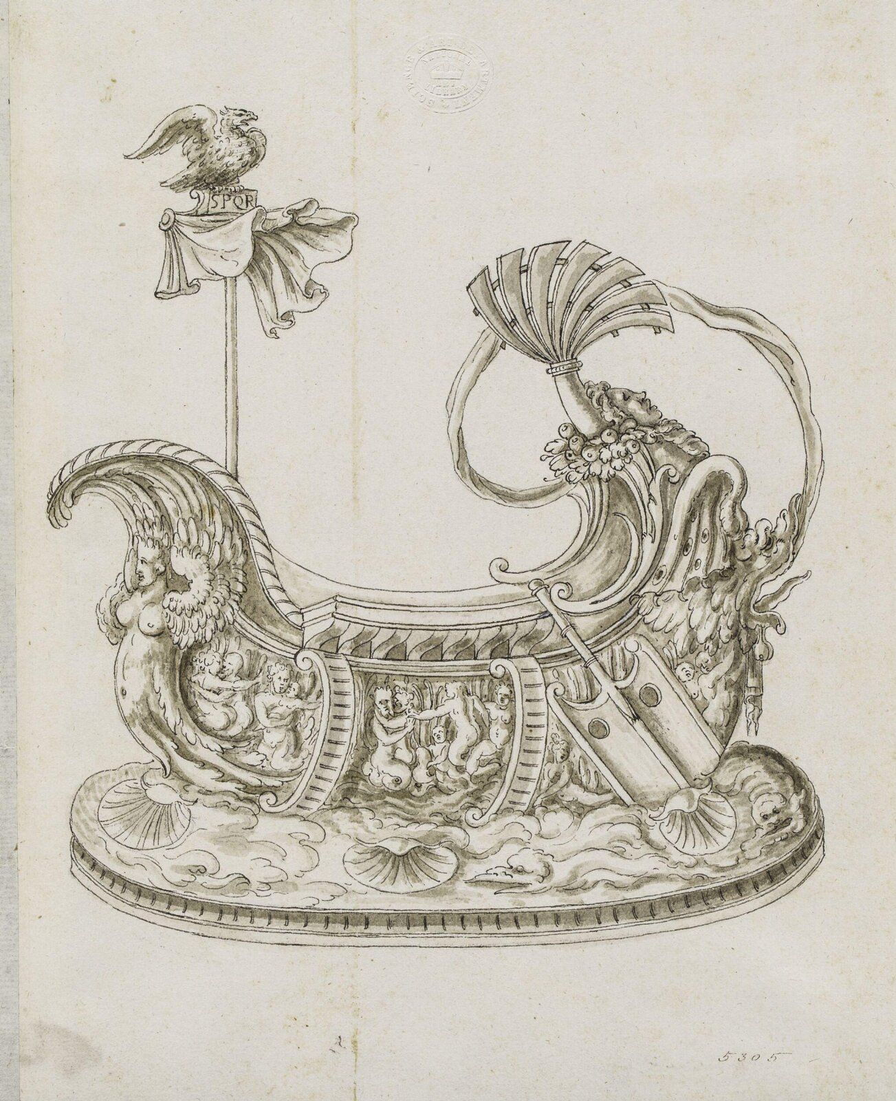 Drawing, Erasmus Hornick, 1582-1583