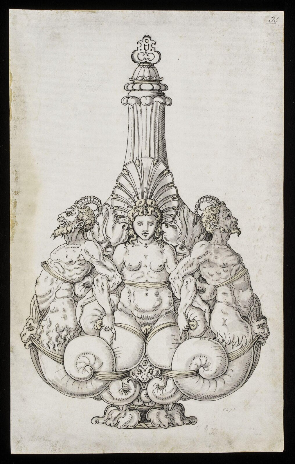 Drawing, Erasmus Hornick, 1582-1583