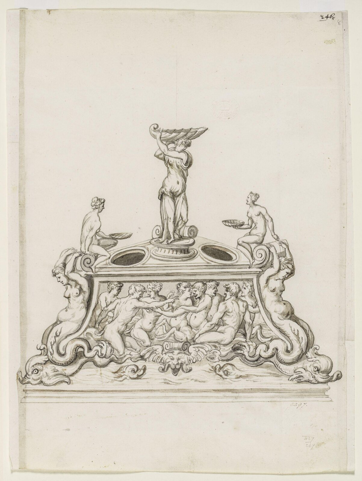 Drawing, Erasmus Hornick, 1559-1566