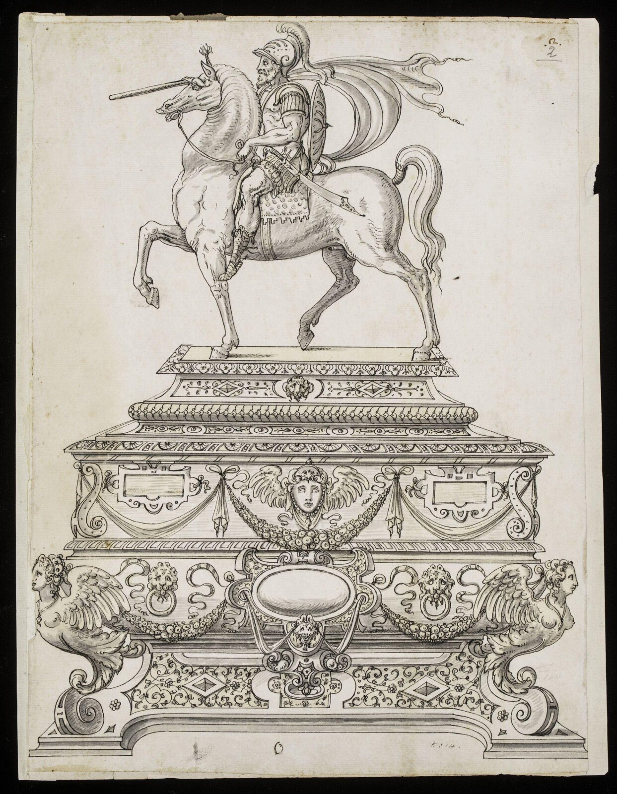 Drawing, Erasmus Hornick, c. 1550