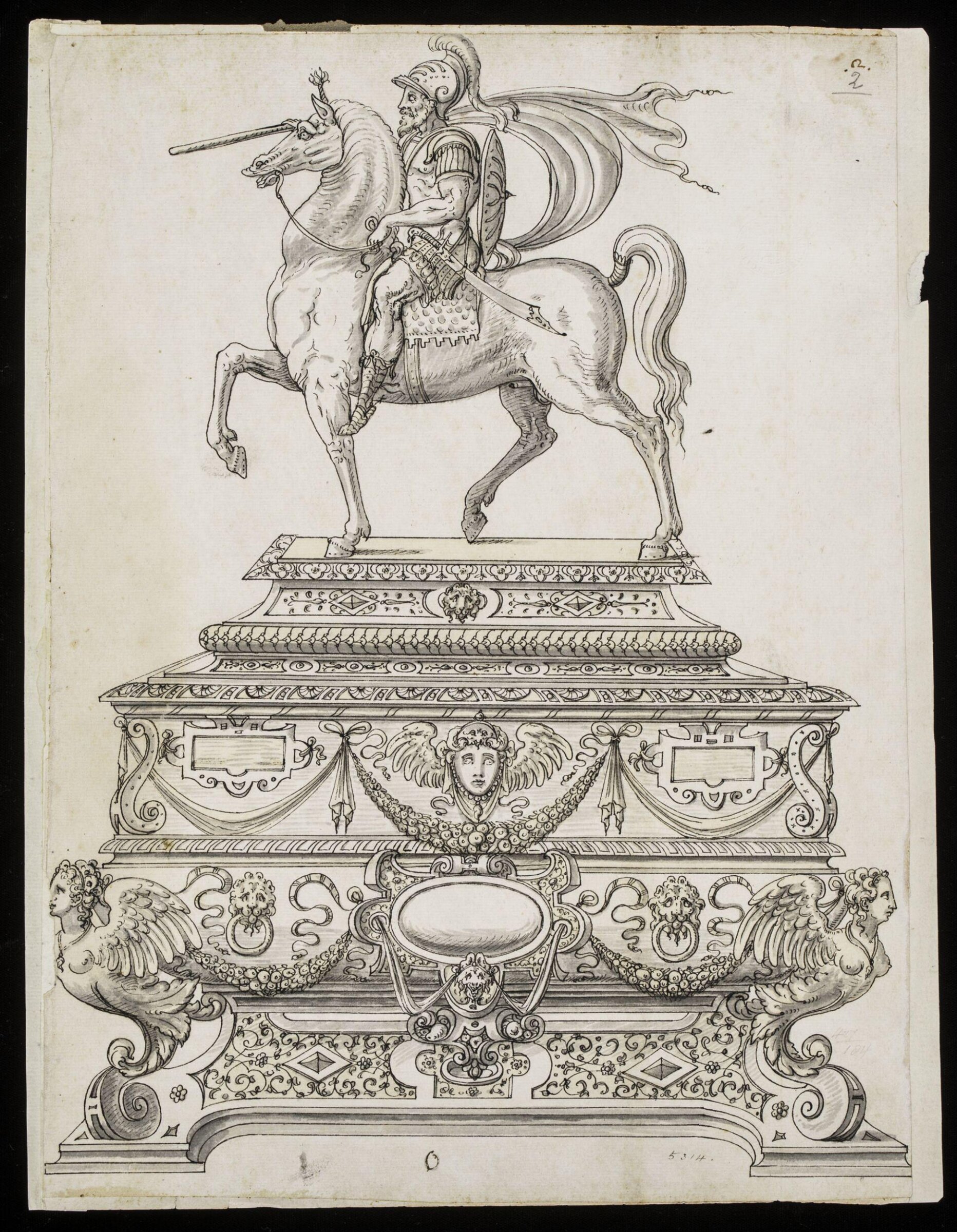 Drawing, Erasmus Hornick, c. 1550