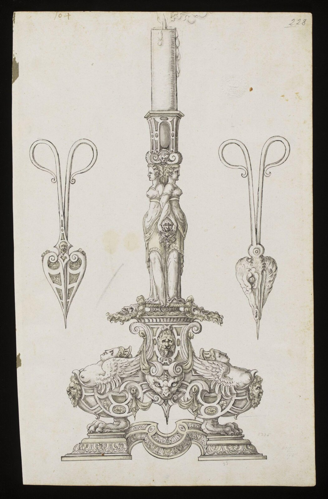 Drawing, Erasmus Hornick, 1582-1583
