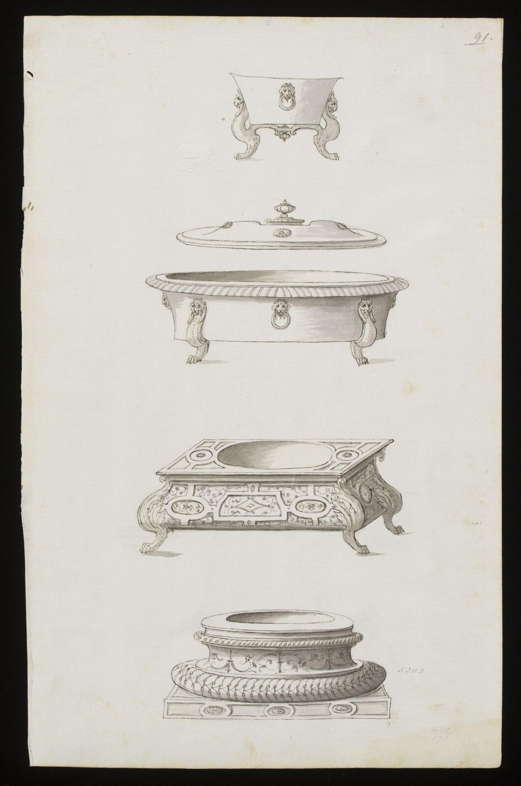 Drawing, Erasmus Hornick, 1582-1583