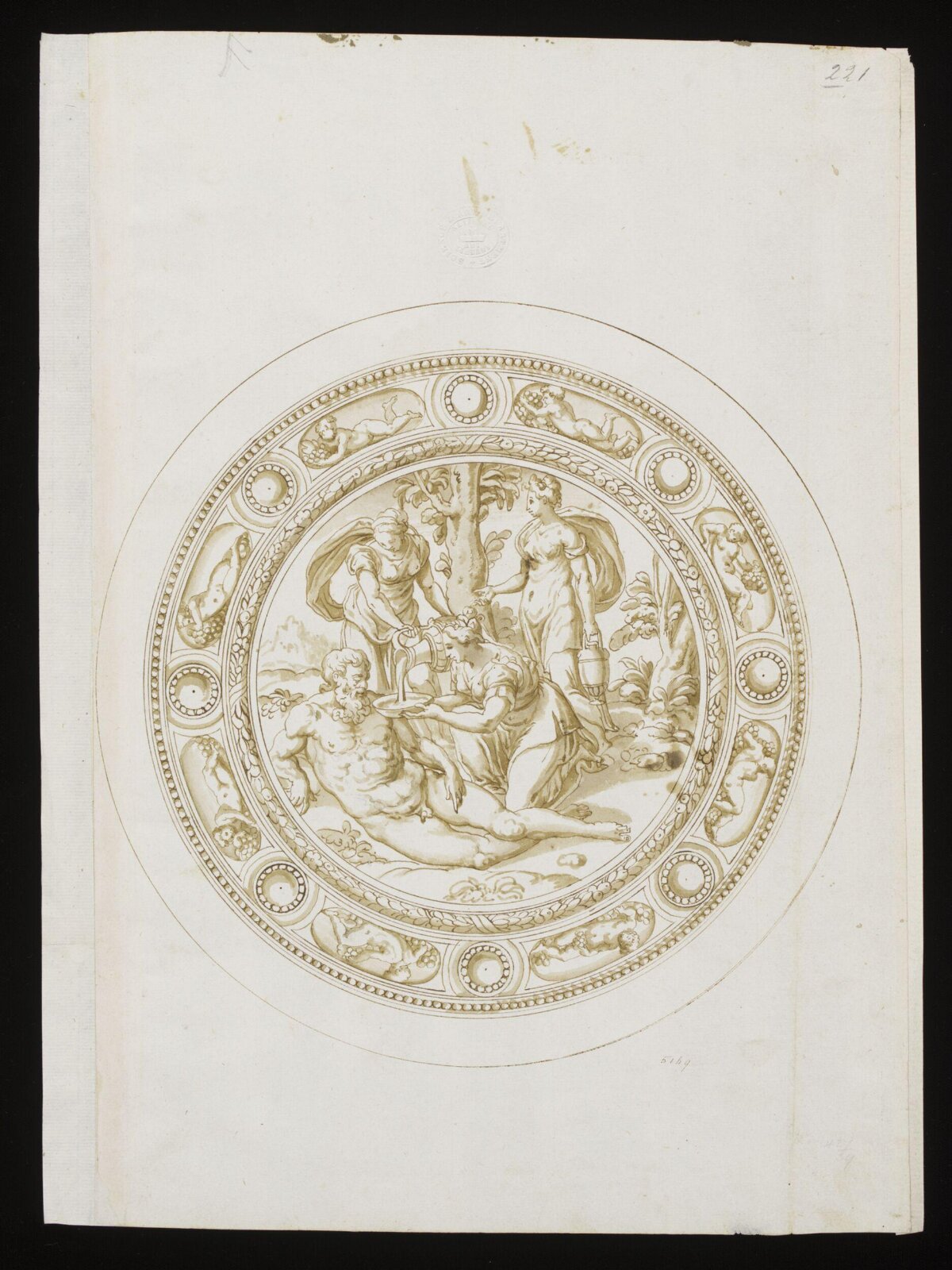 Design for a dish, 16th century
