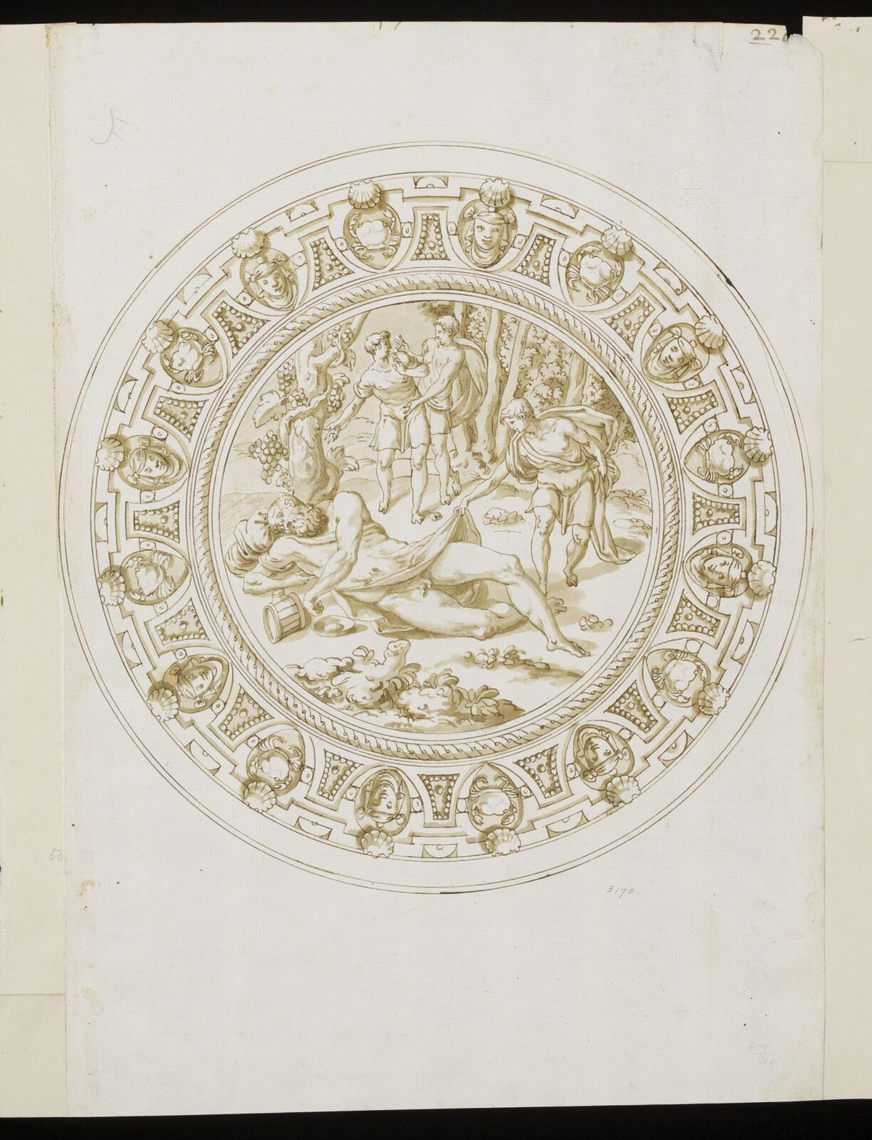 Design for a dish, 16th century