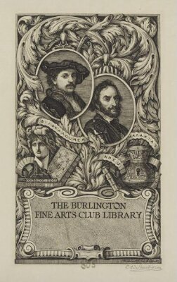 Book plate for the Burlington Fine Arts Club Library
