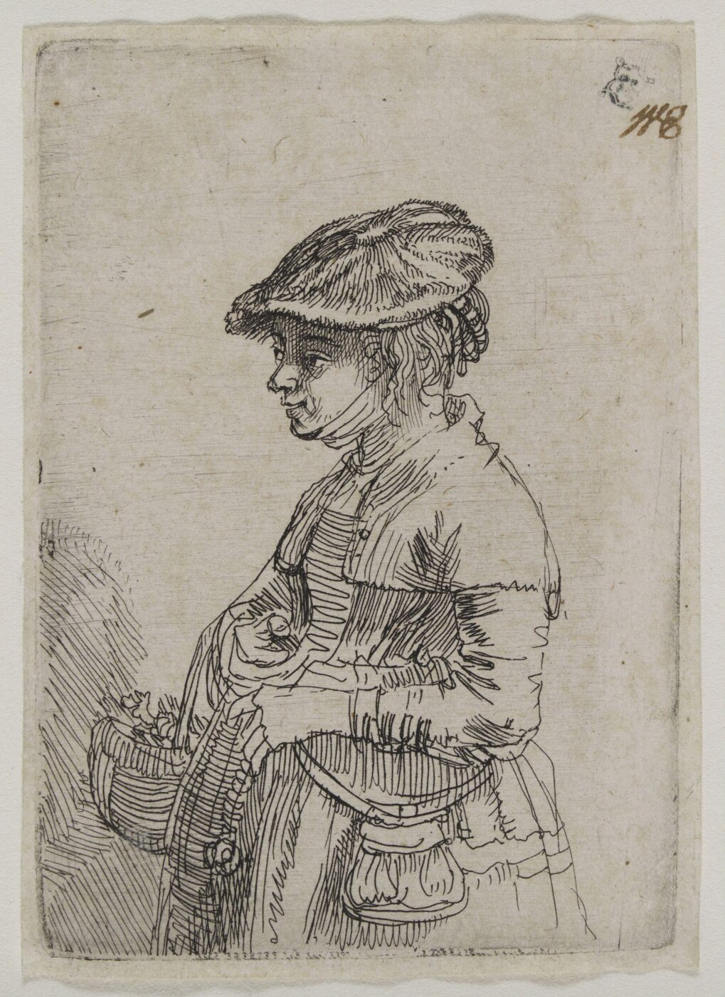 Rembrandt van Rijn, Girl with a basket