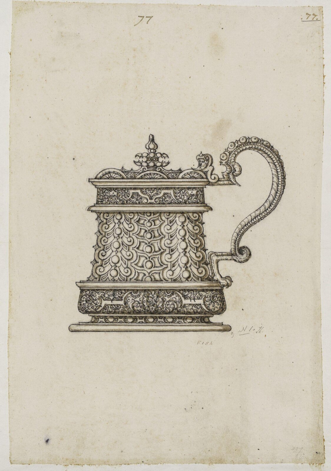 Drawing, Erasmus Hornick, c.1555-1559