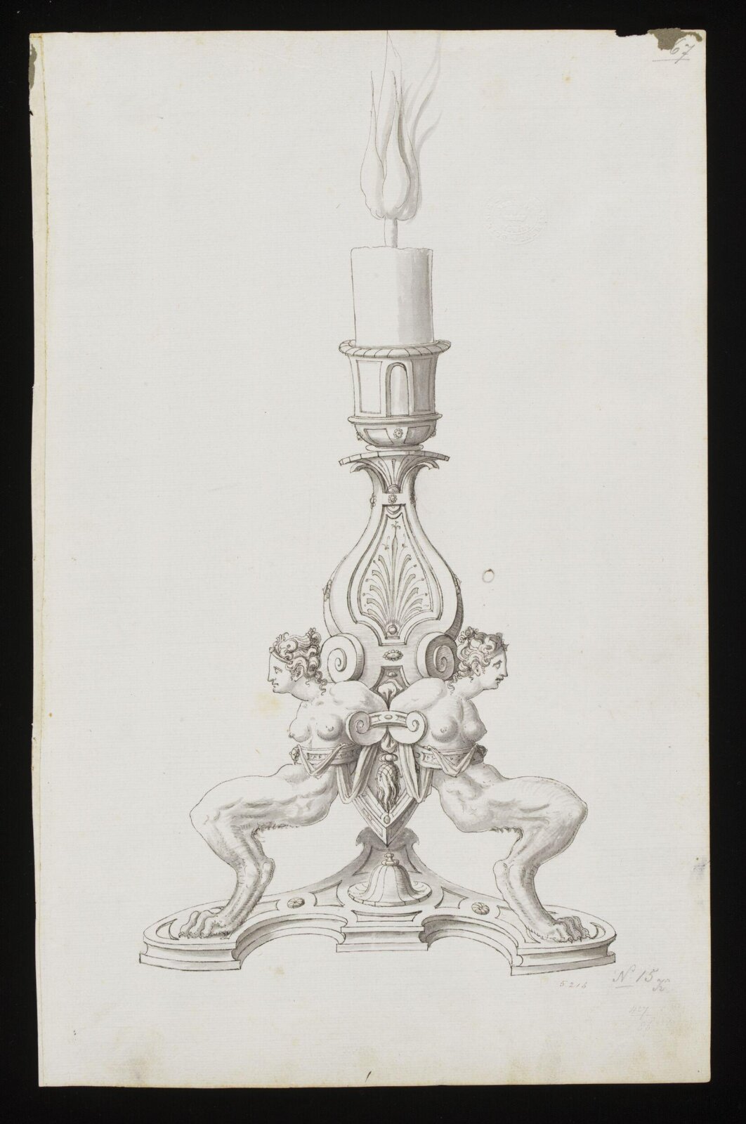 Drawing, Erasmus Hornick, 1582-1583