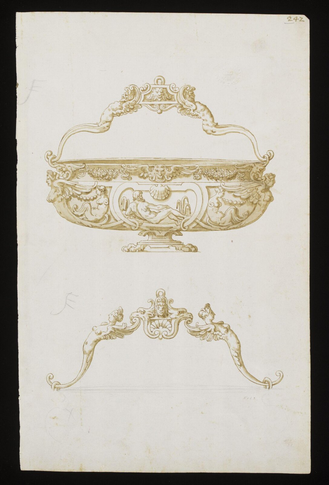 Design for bowl, 16th century