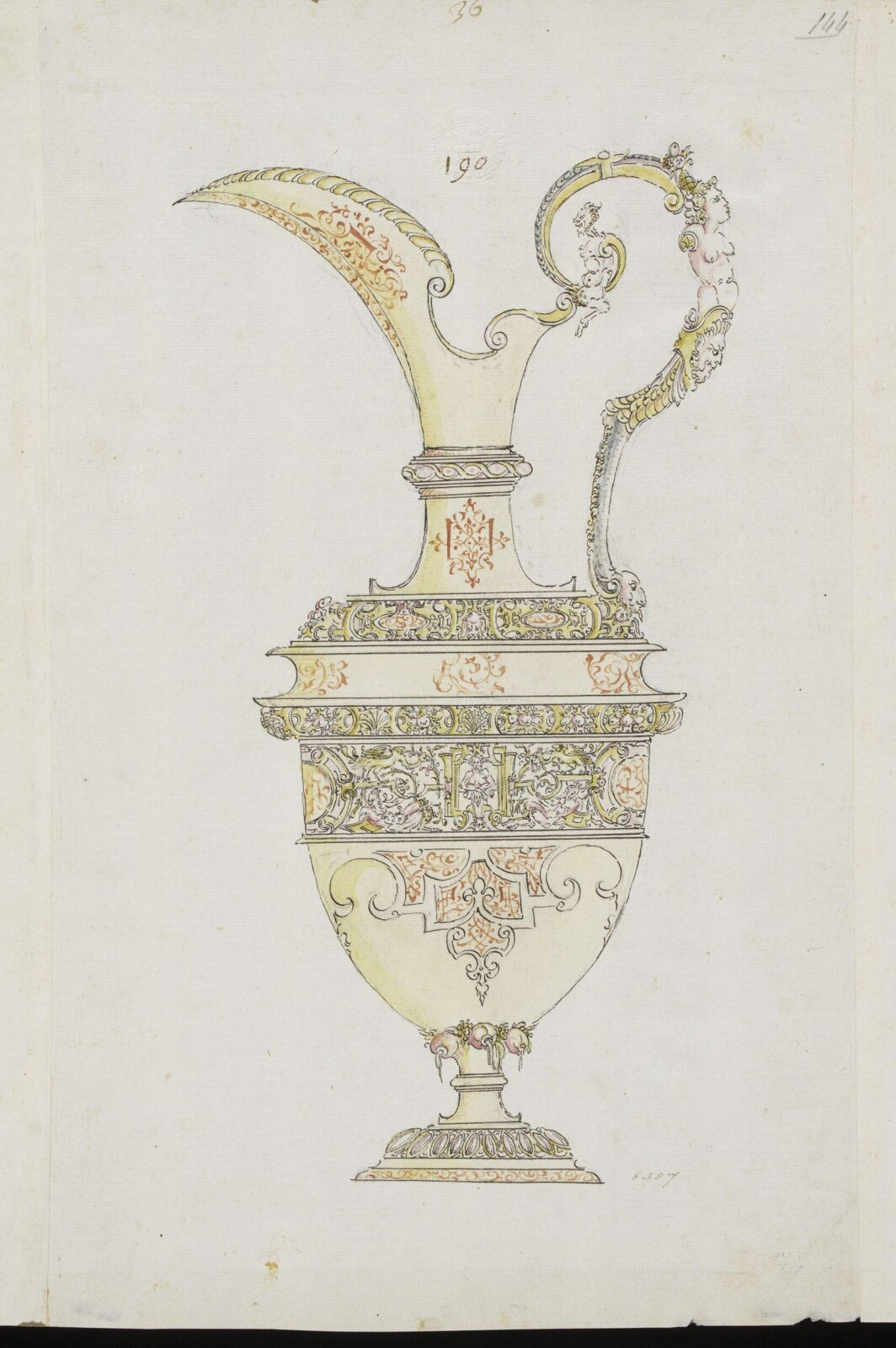 Drawing, Wenzel Jamnitzer, 1550-75