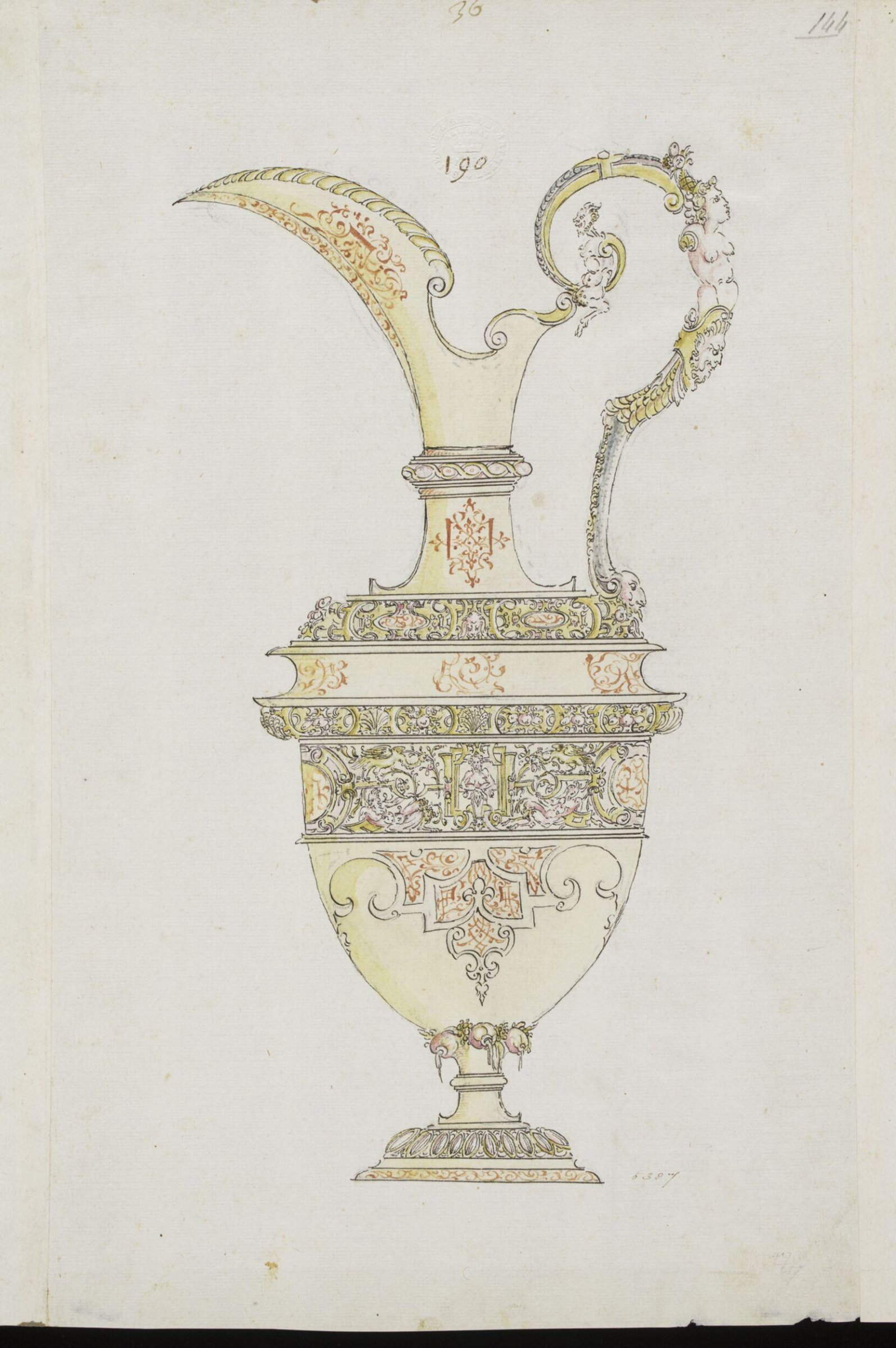 Drawing, Wenzel Jamnitzer, 1550-75