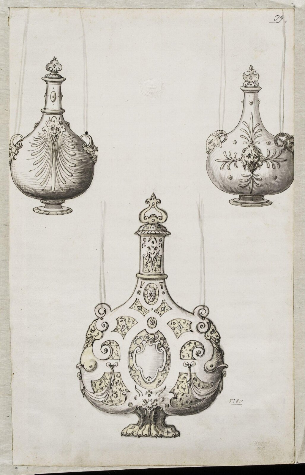 Drawing, Erasmus Hornick, 1582-1583