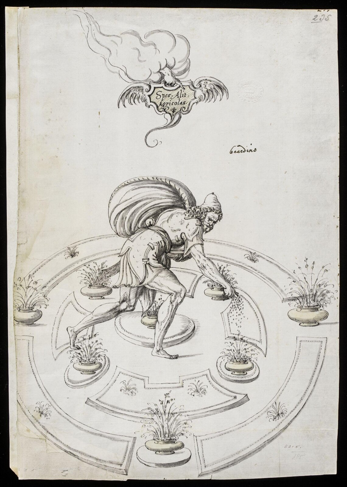 Drawing, Erasmus Hornick, 1559-1566