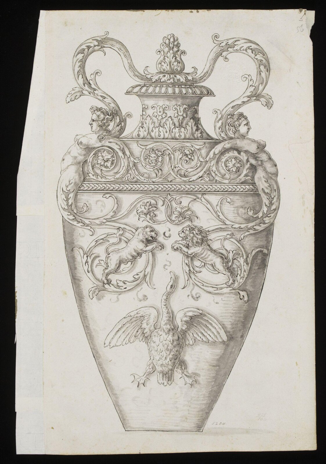 Drawing, Erasmus Hornick, 1582-1583