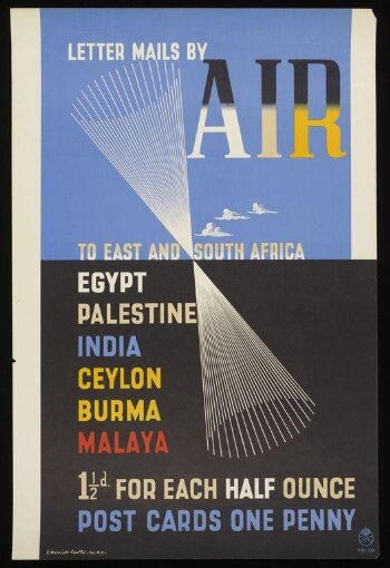 Letter Mails By Air To East And South Africa, Egypt, Palestine ...