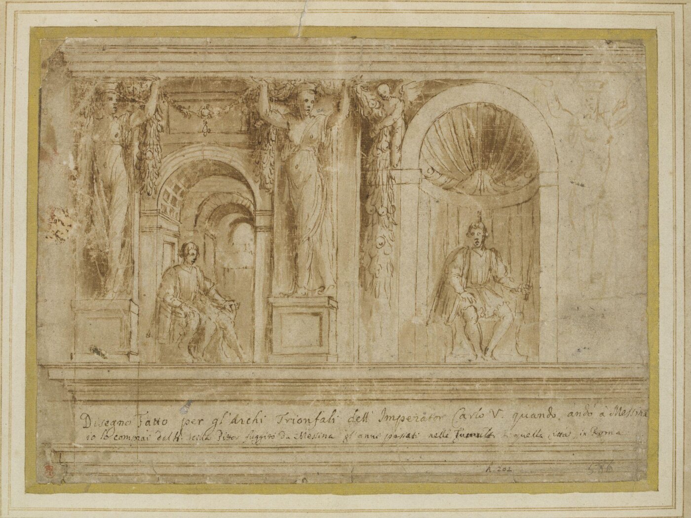 Polidoro da Caravaggio, Triumphal arch for the Emperor Carlo V at Messina