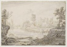 Capriccio View of an Italianate River Landscape With Country Estate thumbnail 1