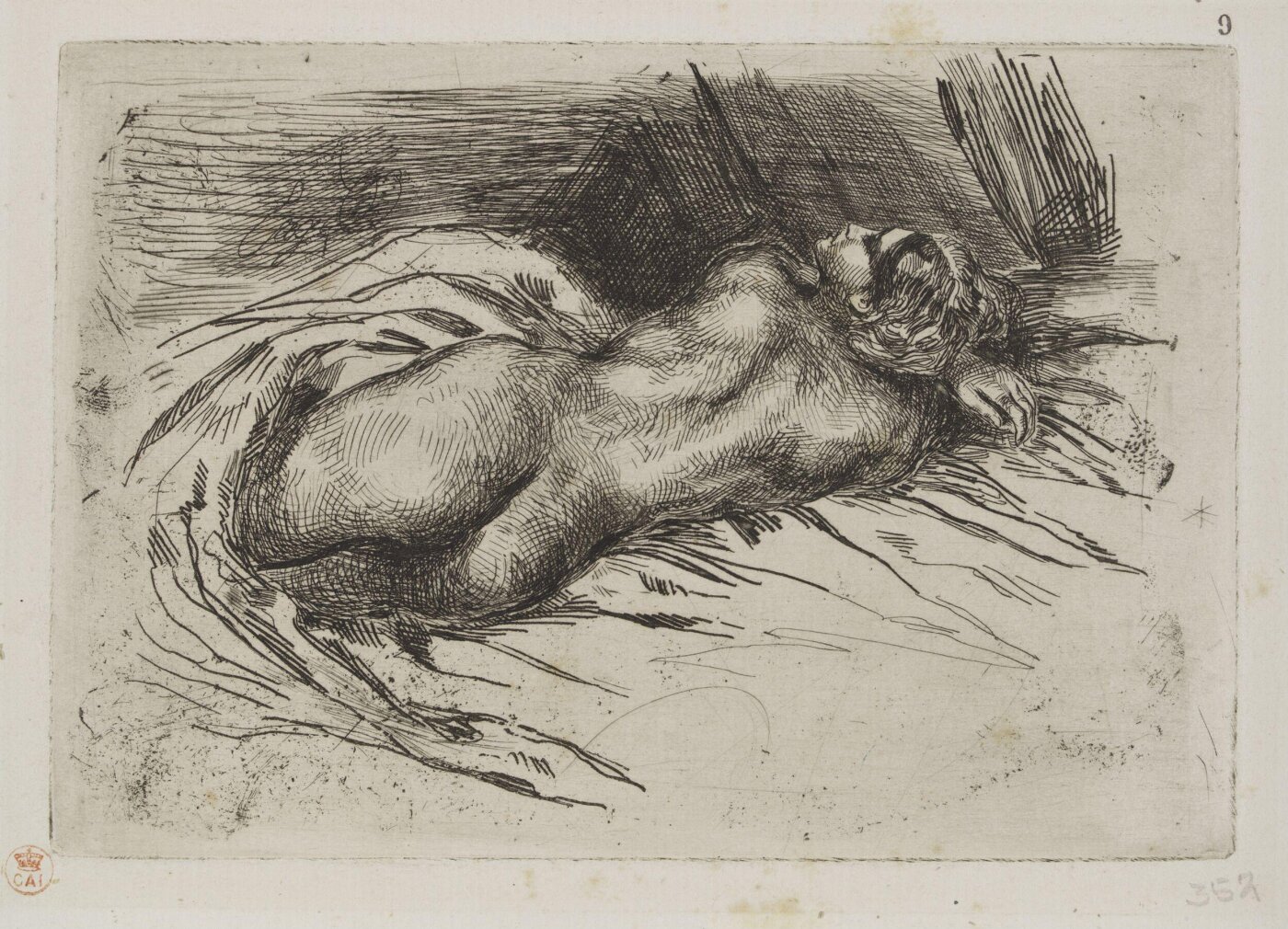 Eugène Delacroix, Étude de femme vue de dos