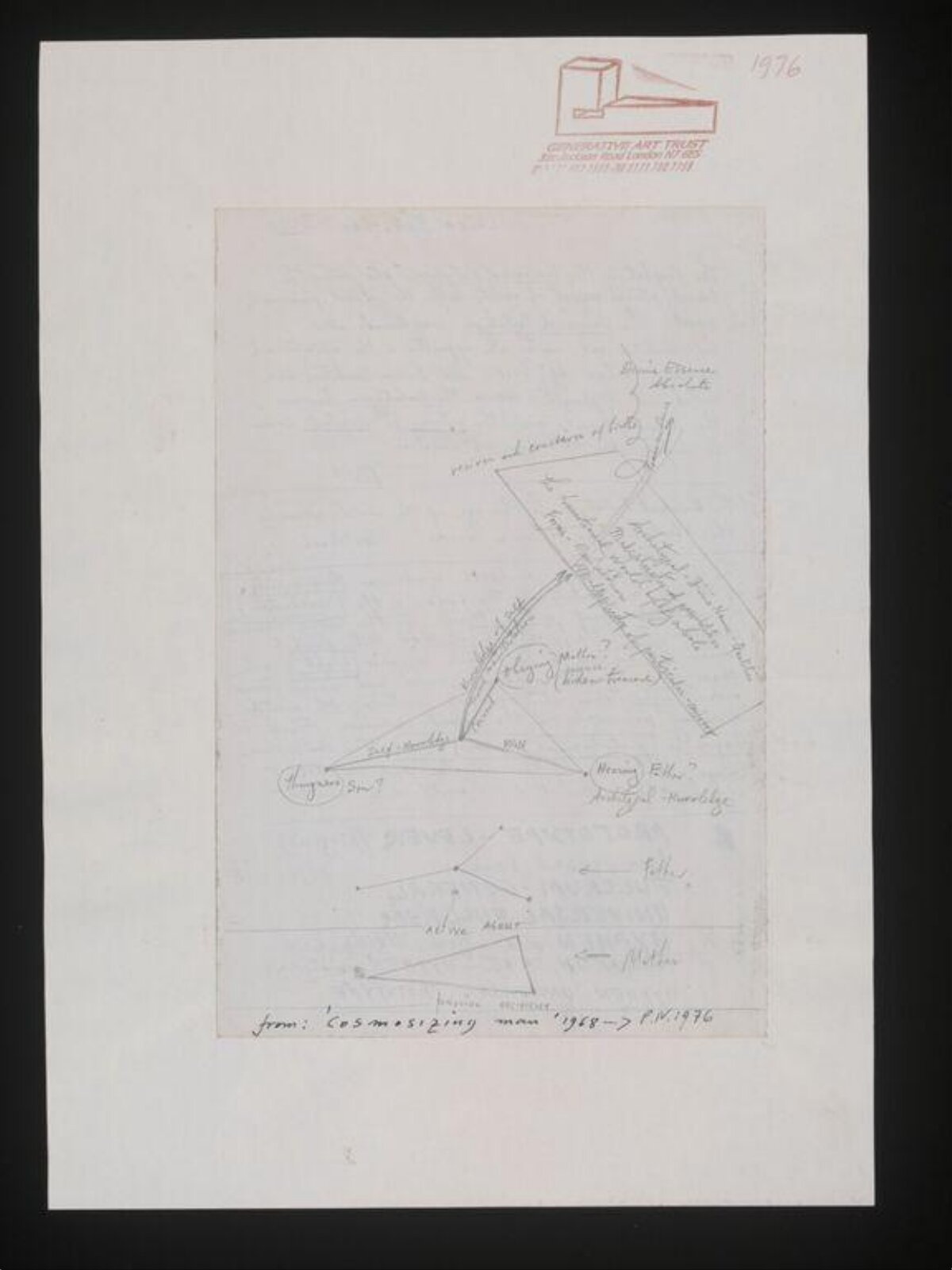 Drawing, Paul Neagu, 1968-1976