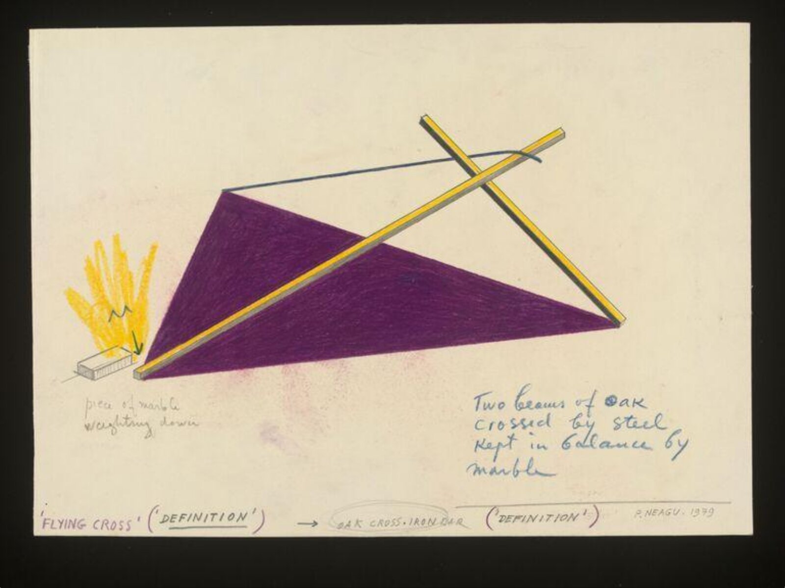 'Flying Cross' ('Definition'), Paul Neagu, 1979