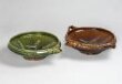 Pair of large spouted bowls in similar shapes and different glazes thumbnail 2
