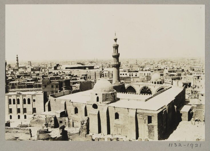 View from the east over the mosque of Mamluk Amir Aqsunqur al-Nasiri, Blue Mosque, Cairo top image