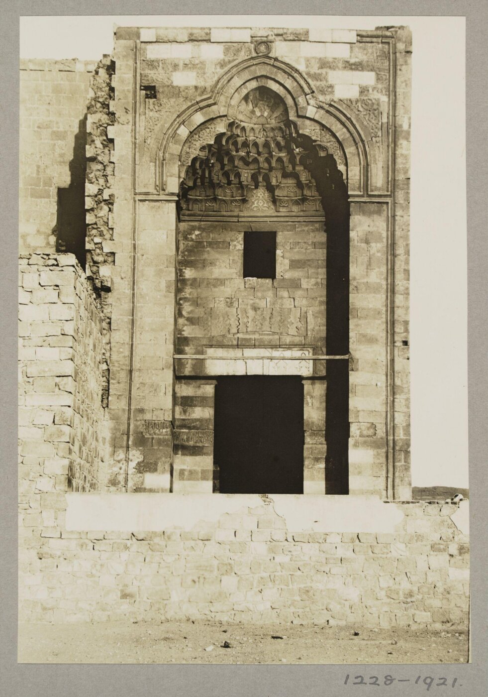 K.A.C. Creswell, Portal of main entrance, Funerary khanqah of Mamluk Sultan Faraj Ibn Barquq, Cairo